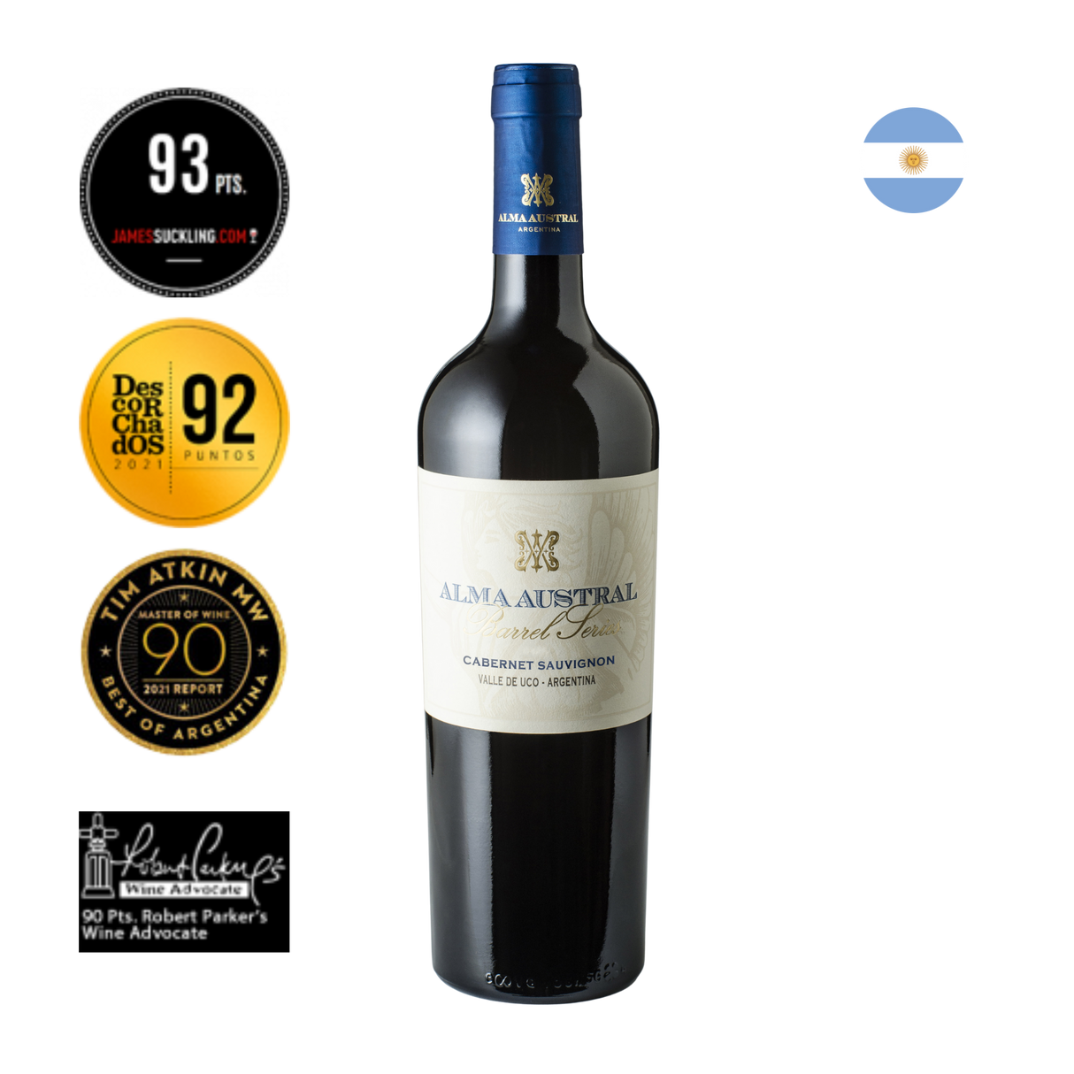 Kit Alma Austral com 3 Vinhos Malbec Barrel Series + 3 Vinhos Cabernet Sauvignon Barrel Series