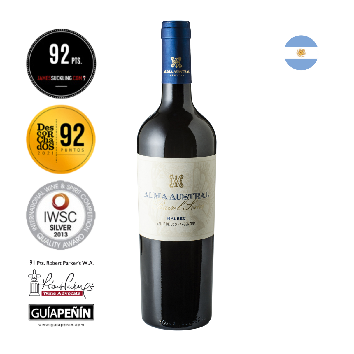 Kit Alma Austral com 3 Vinhos Malbec Barrel Series + 3 Vinhos Cabernet Sauvignon Barrel Series