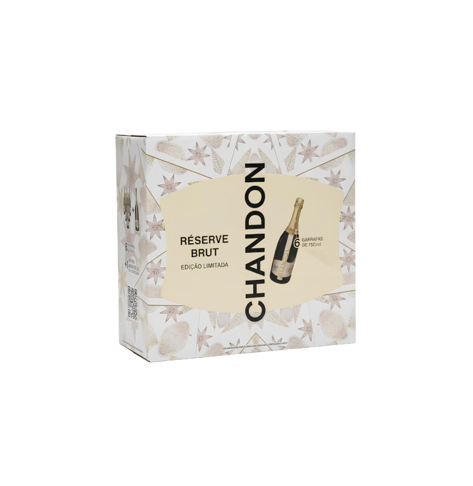 Kit Celebração - 6 Unidades Espumante Chandon Réserve Brut 750ML.