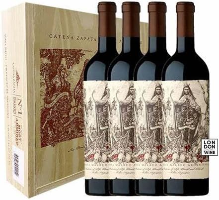 Vinho Catena Zapata Malbec Argentino 4 Und Caixa De Madeira.