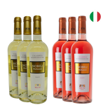 Kit Cantine Bruni com 3 Vinhos IGT Nobili Melissesi Bianco + 3 Vinhos IGT Nobili Melissesi Rosato